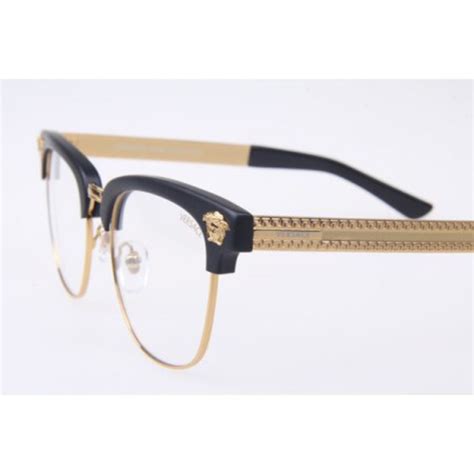 gold versace glasses frame|black and Gold Versace eyeglasses.